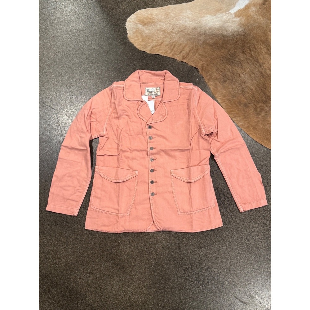 Sandrine Rose Petal Pink Cotton Linen Utility Jacket Blazer M - Picture 2 of 10